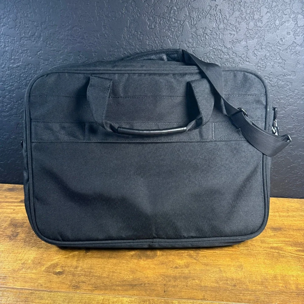 KROSER Laptop Briefcase Black Nylon‎ Messenger Bag Mens Large 17.3 Inch